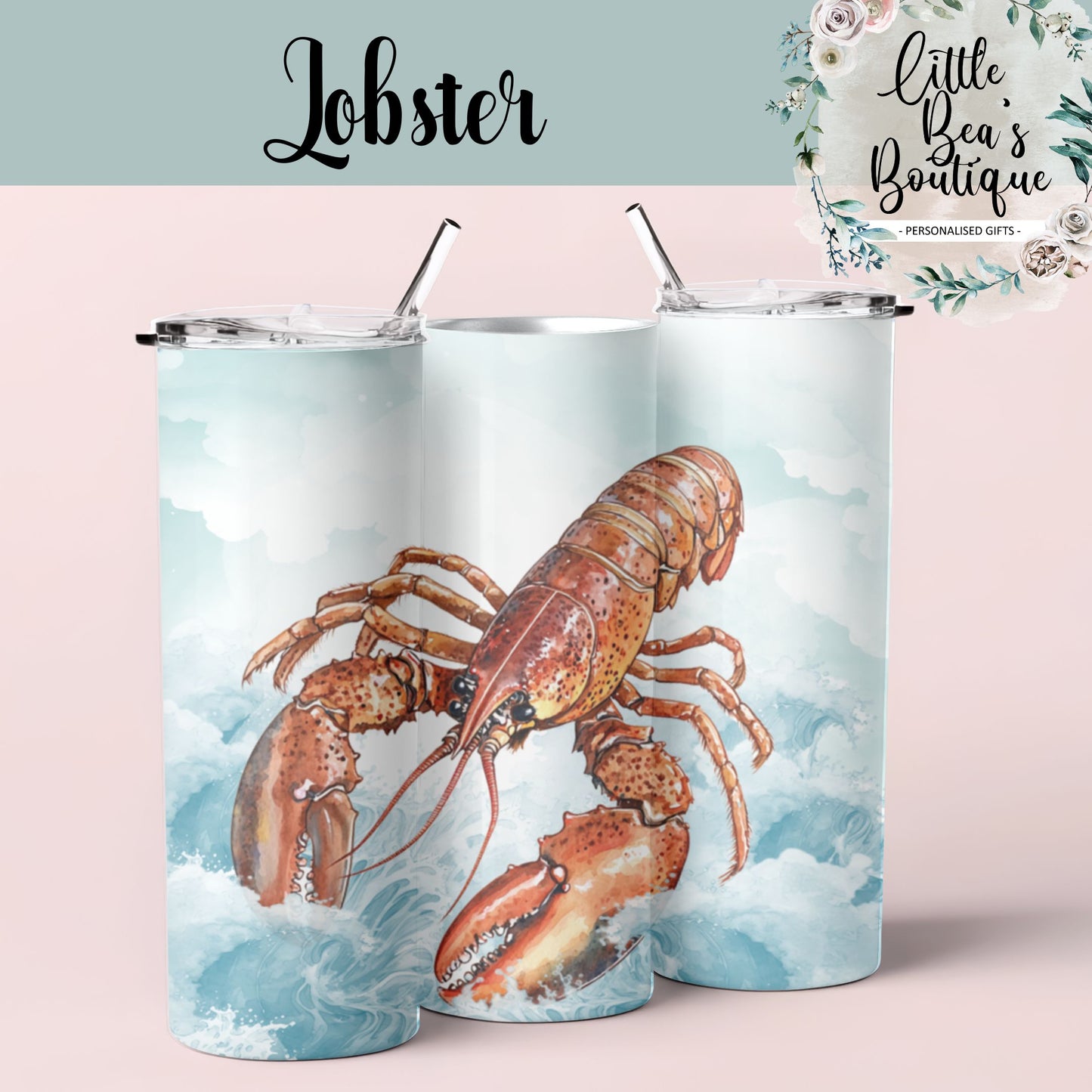 Under the Sea Water Creatures Collection Tumbler Hot/Cold Drinks Bottle with Straw - Stainless Steel Insulated Drink Water Bottle - 15oz / 20oz With Straw Bottle Tea Coffee Travel Cup