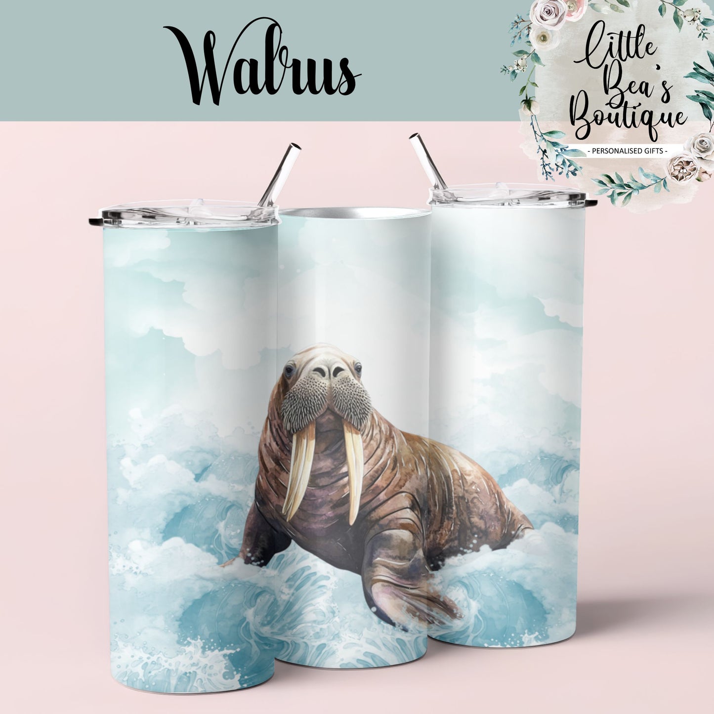 Under the Sea Water Creatures Collection Tumbler Hot/Cold Drinks Bottle with Straw - Stainless Steel Insulated Drink Water Bottle - 15oz / 20oz With Straw Bottle Tea Coffee Travel Cup