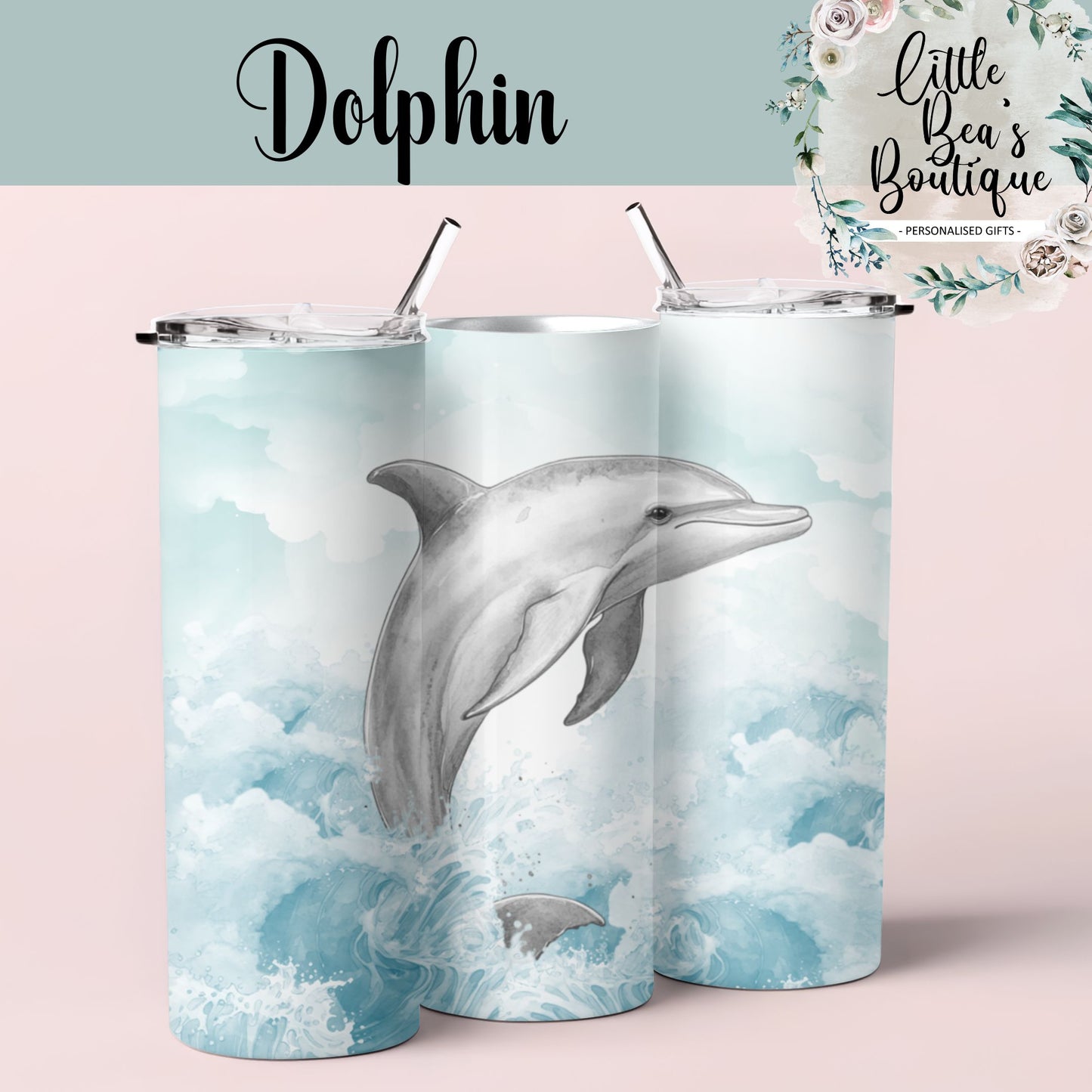 Under the Sea Water Creatures Collection Tumbler Hot/Cold Drinks Bottle with Straw - Stainless Steel Insulated Drink Water Bottle - 15oz / 20oz With Straw Bottle Tea Coffee Travel Cup
