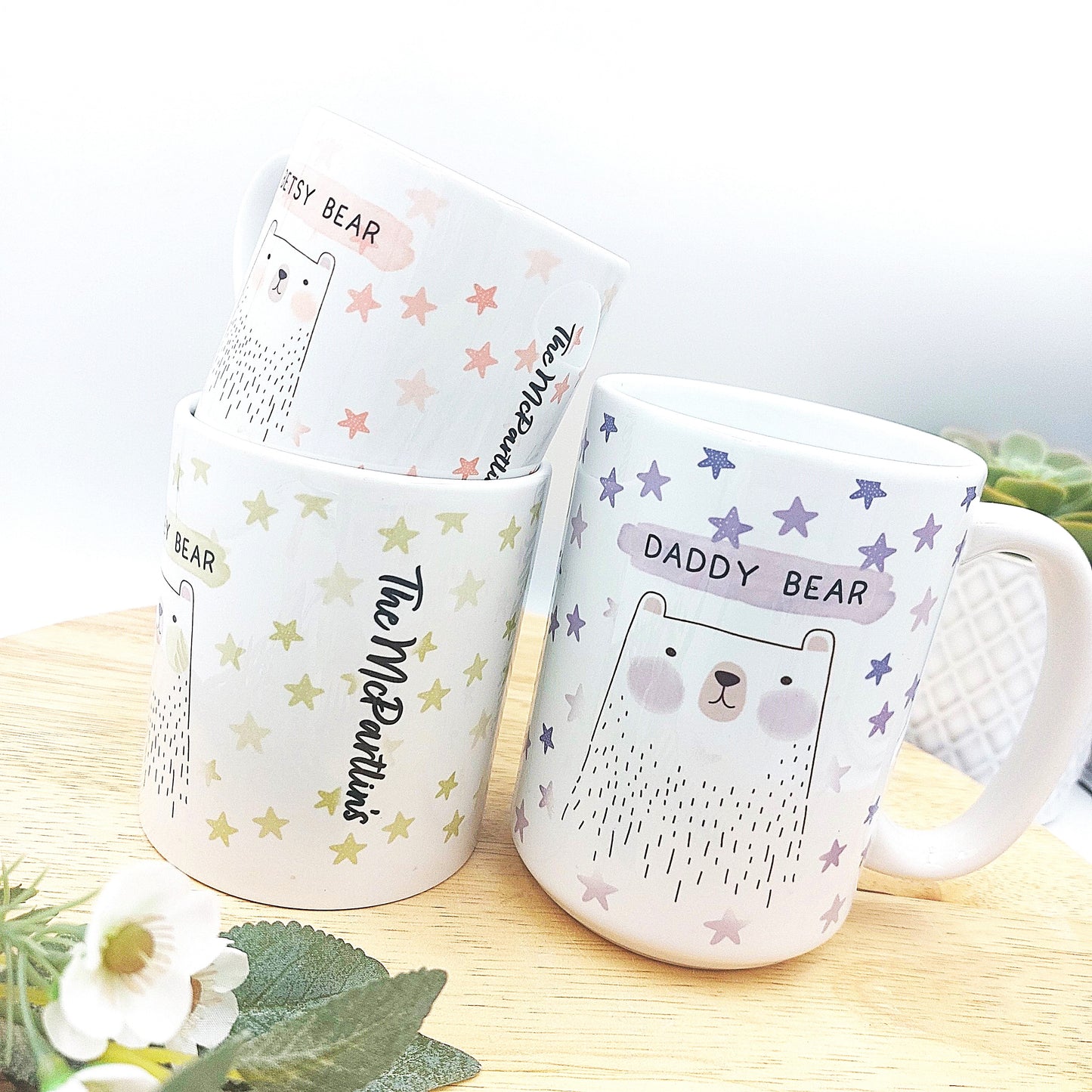 Matching Family Mug Set, Father's Day Gift for Dad, Twinning Mugs Family Sets Gift for Daddy, Gift for Grandad Grandma, Mummy Baby Bear Mugs