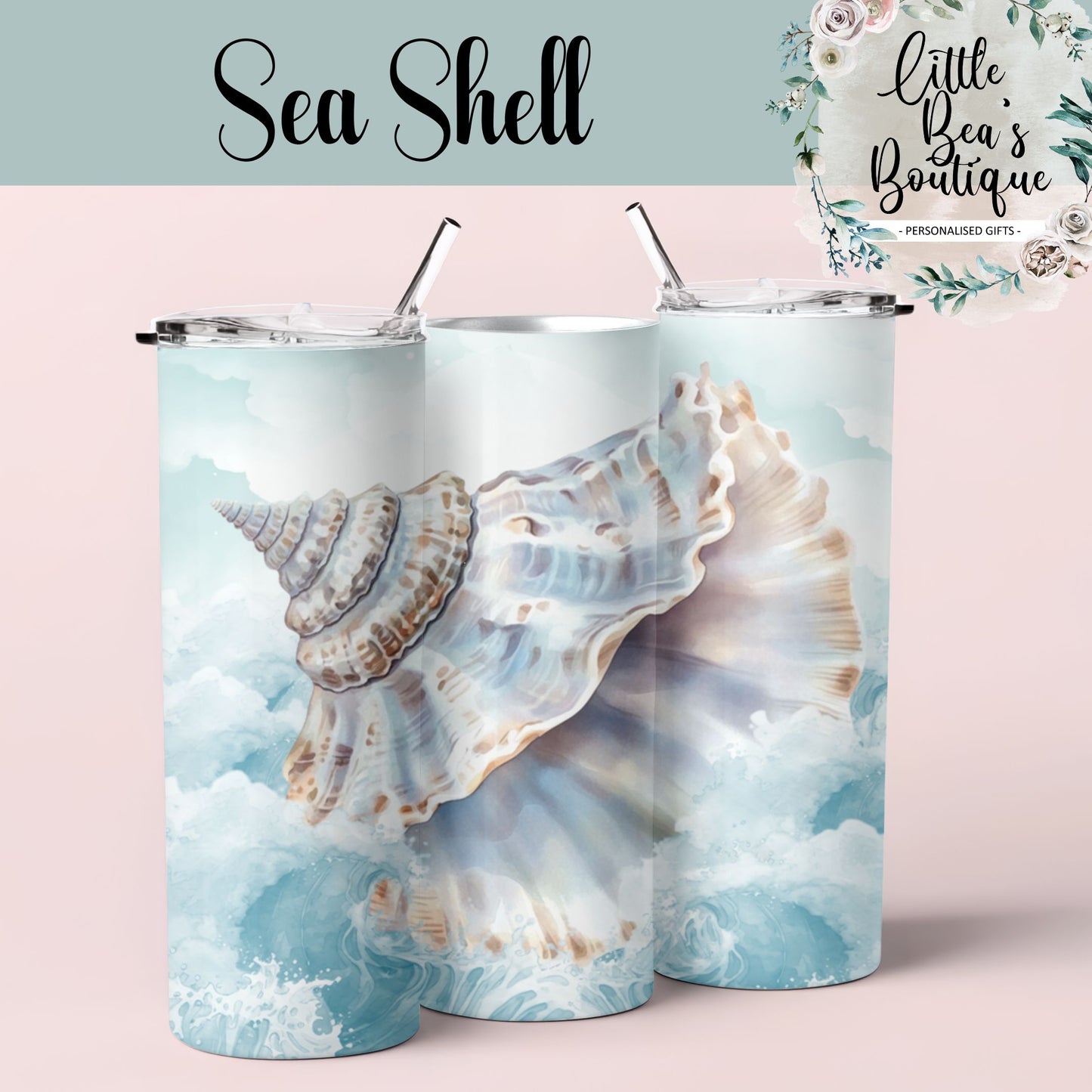 Under the Sea Water Creatures Collection Tumbler Hot/Cold Drinks Bottle with Straw - Stainless Steel Insulated Drink Water Bottle - 15oz / 20oz With Straw Bottle Tea Coffee Travel Cup