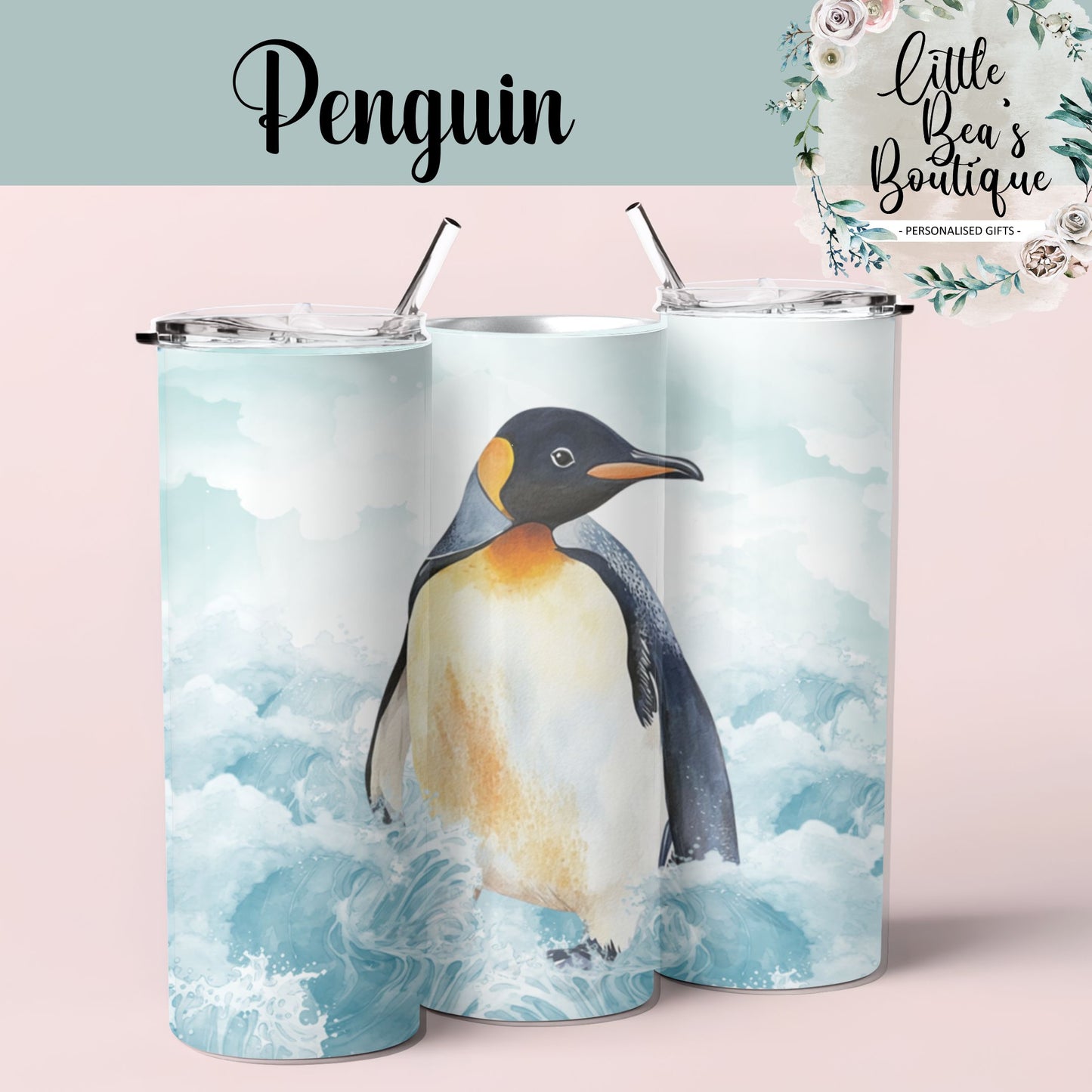 Under the Sea Water Creatures Collection Tumbler Hot/Cold Drinks Bottle with Straw - Stainless Steel Insulated Drink Water Bottle - 15oz / 20oz With Straw Bottle Tea Coffee Travel Cup
