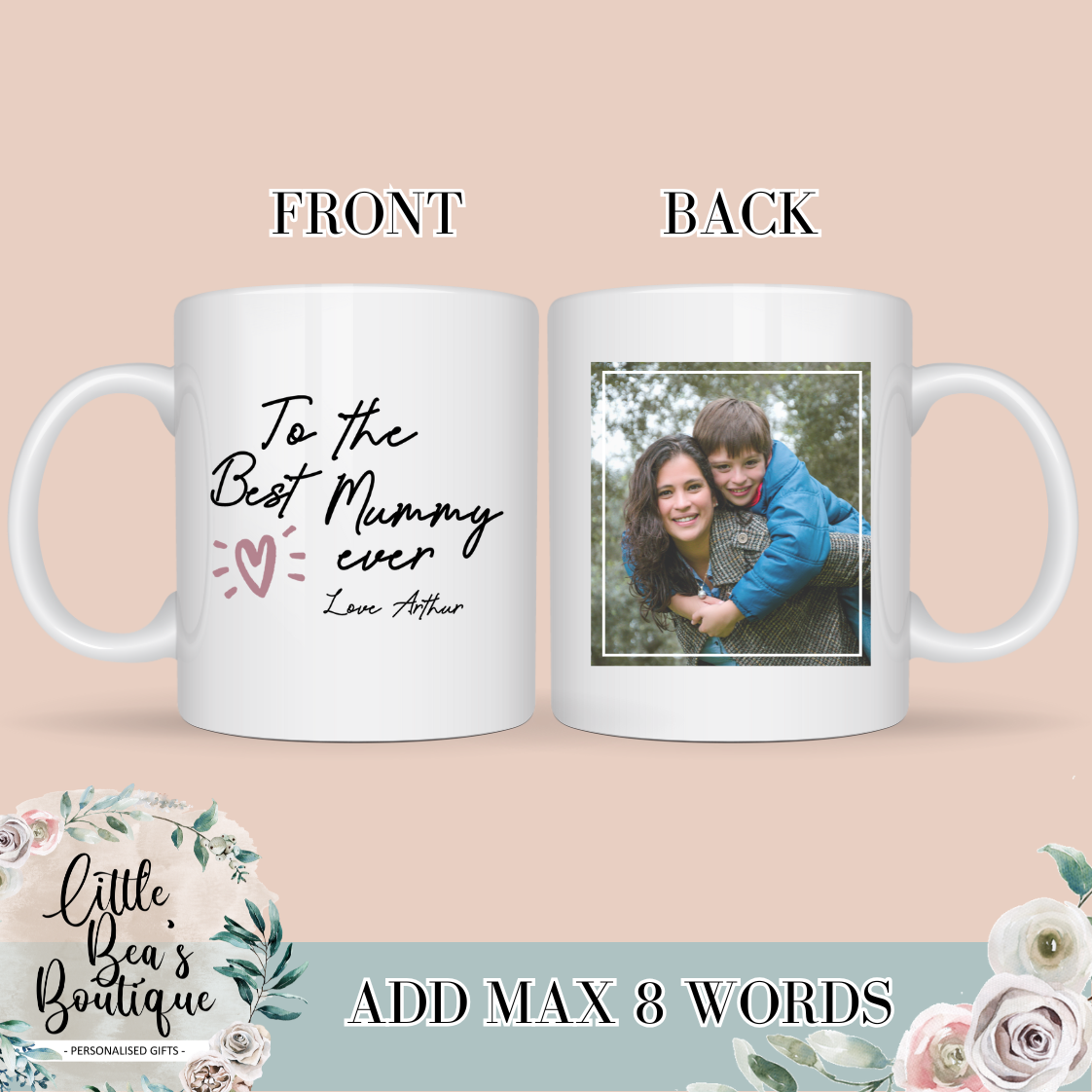 Personalised Mum / Mummy Photo Mug | World's Best Mum Ever Mug, Mothers Day Gift for Mummy, Birthday Gift for Her Photo Gifts for Grandma
