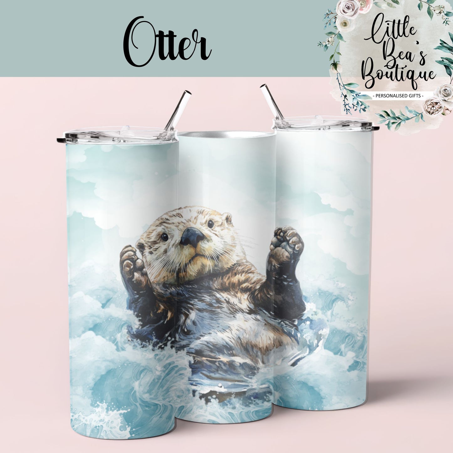 Under the Sea Water Creatures Collection Tumbler Hot/Cold Drinks Bottle with Straw - Stainless Steel Insulated Drink Water Bottle - 15oz / 20oz With Straw Bottle Tea Coffee Travel Cup