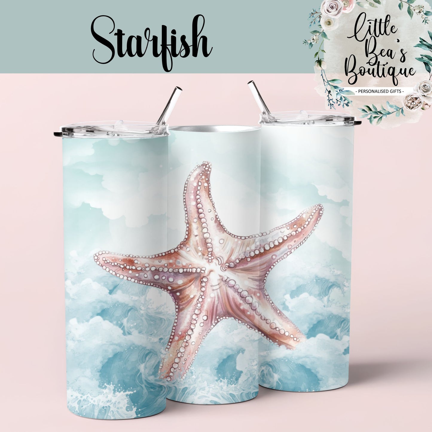 Under the Sea Water Creatures Collection Tumbler Hot/Cold Drinks Bottle with Straw - Stainless Steel Insulated Drink Water Bottle - 15oz / 20oz With Straw Bottle Tea Coffee Travel Cup