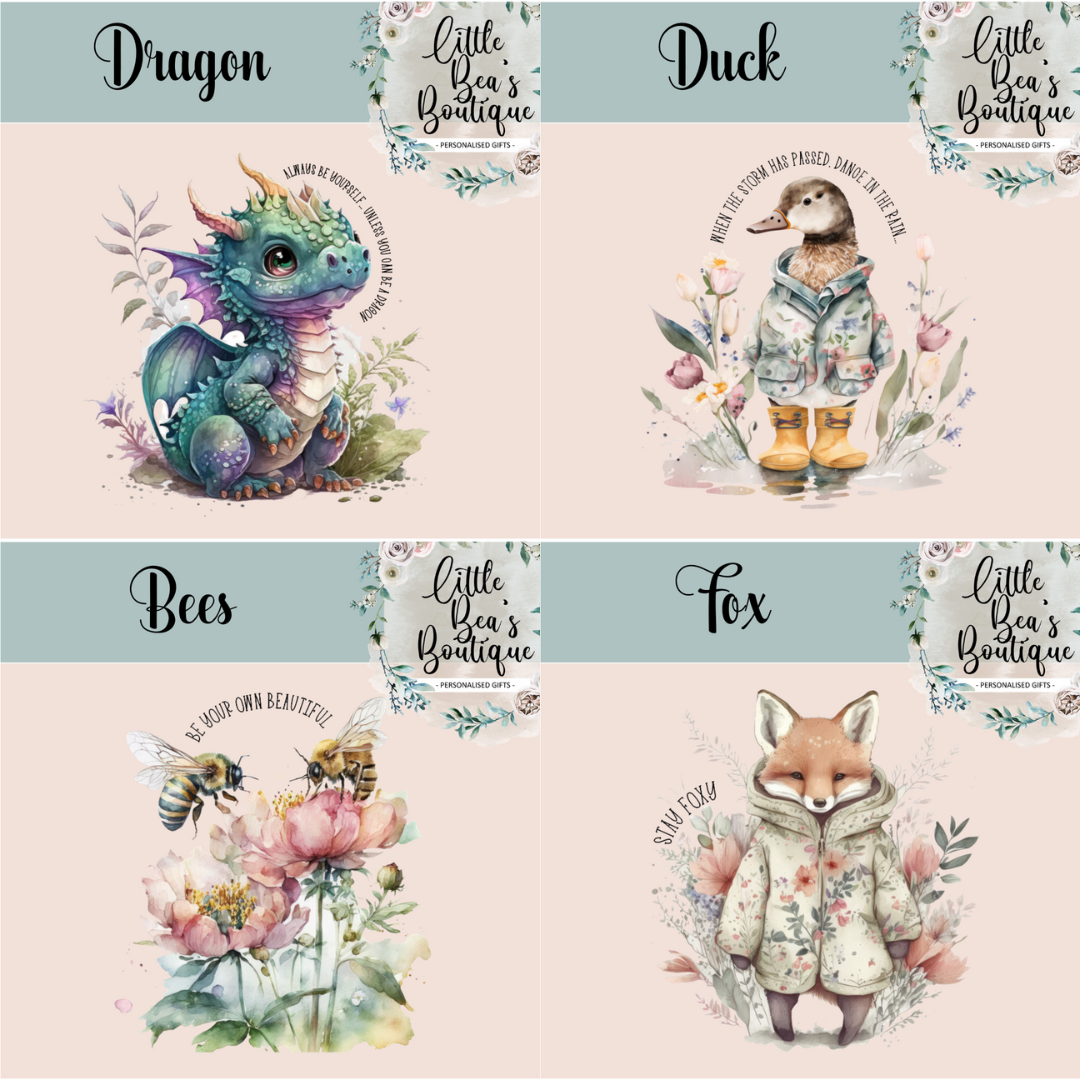 Floral Animal Collection Make Up Brush Pot / Pencil Pot - Choose your Animal Makeup Cosmetic