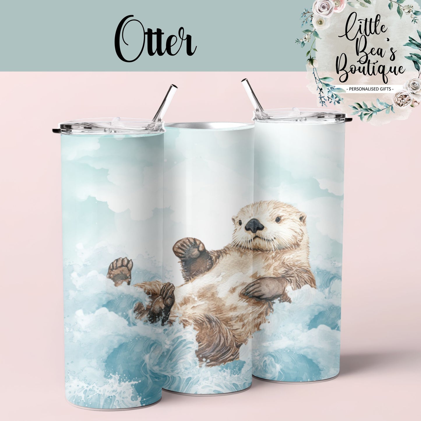 Under the Sea Water Creatures Collection Tumbler Hot/Cold Drinks Bottle with Straw - Stainless Steel Insulated Drink Water Bottle - 15oz / 20oz With Straw Bottle Tea Coffee Travel Cup