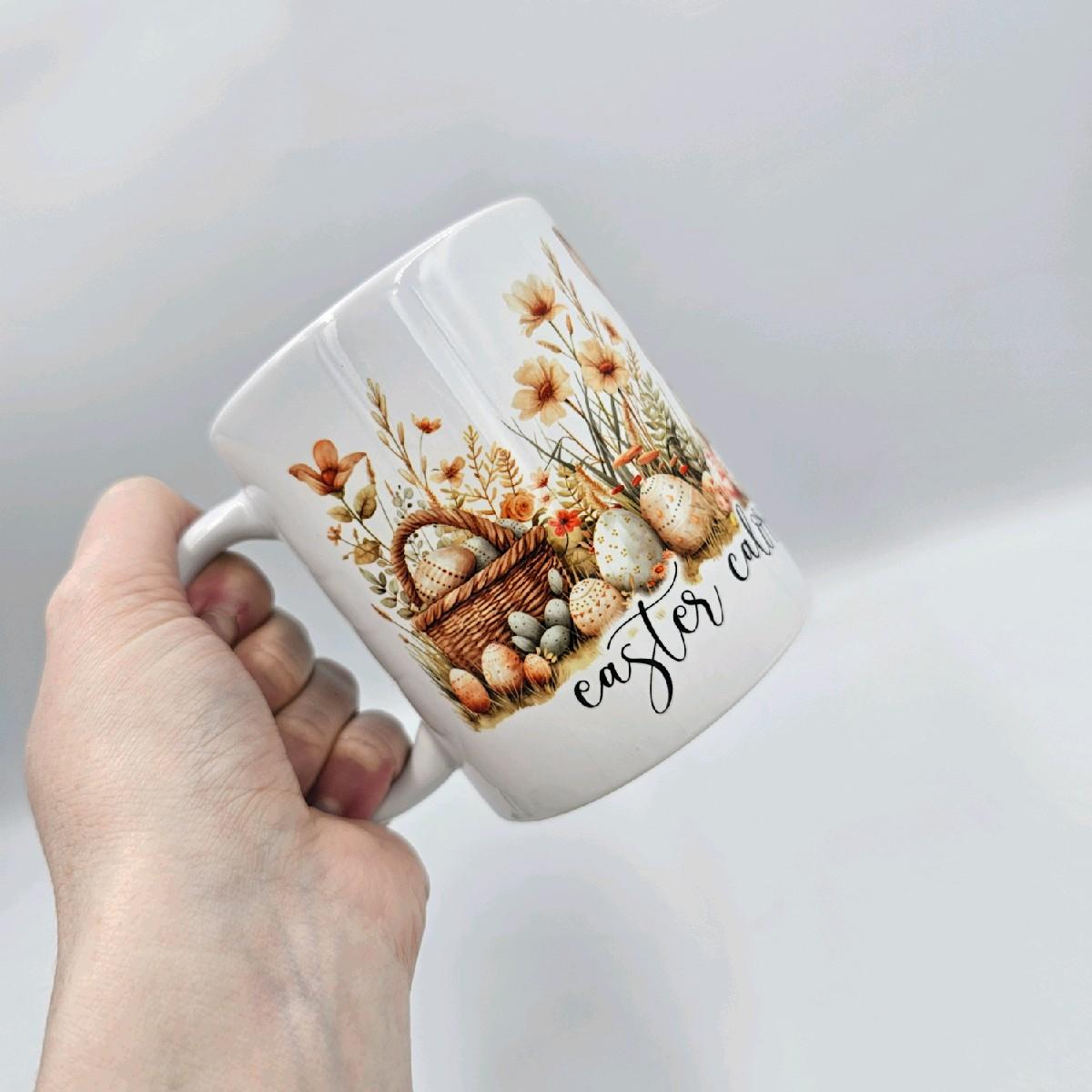 "EASTER CALORIES DON'T COUNT" MUG - 3 Sizes of Mug - Easter Gift, Cermaic Mugs