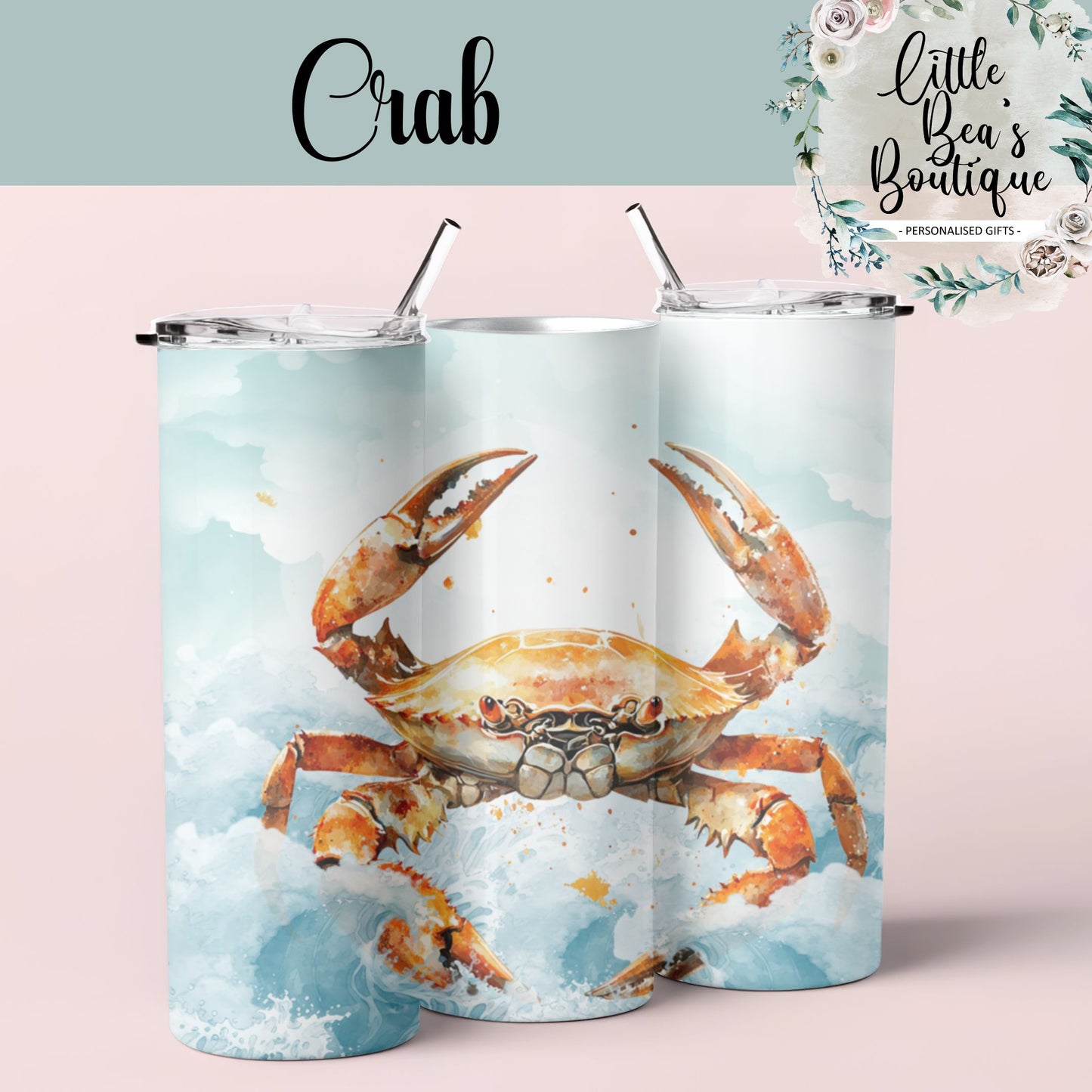 Under the Sea Water Creatures Collection Tumbler Hot/Cold Drinks Bottle with Straw - Stainless Steel Insulated Drink Water Bottle - 15oz / 20oz With Straw Bottle Tea Coffee Travel Cup