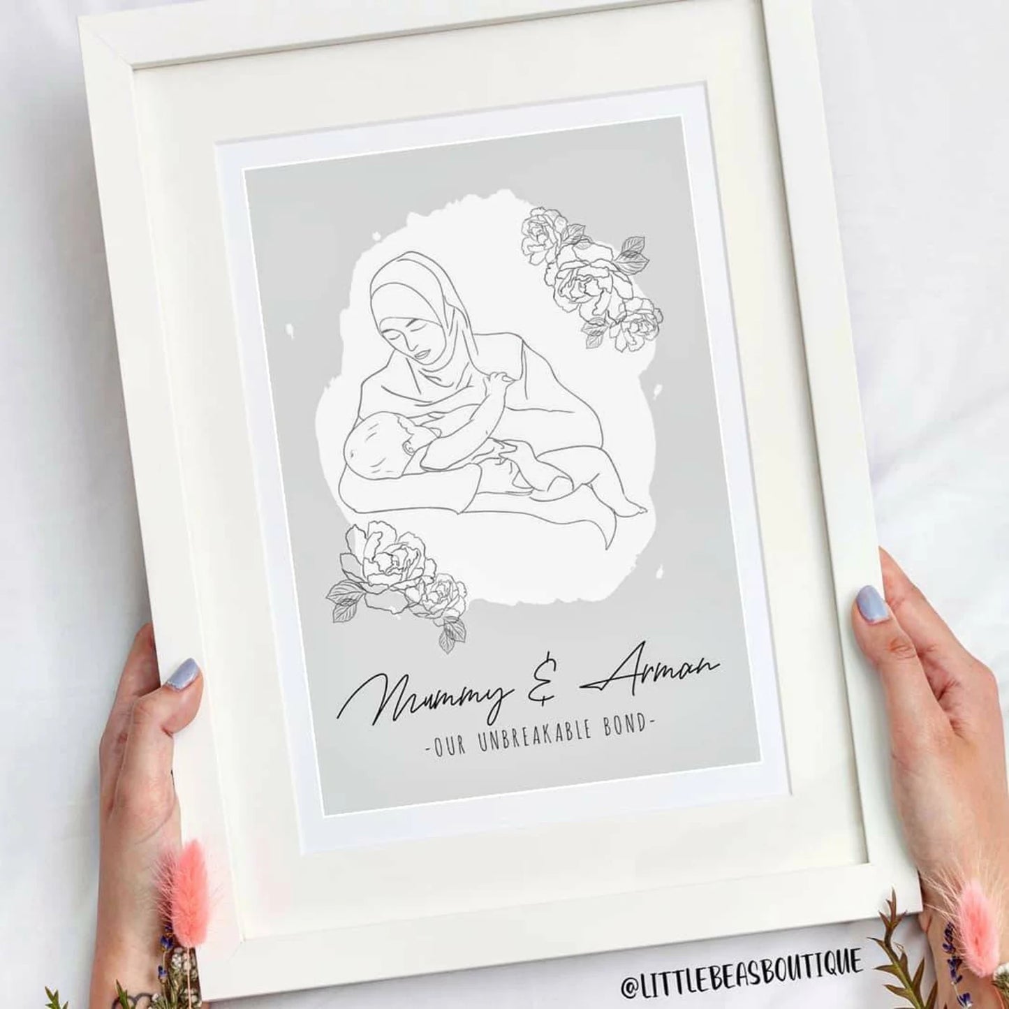 Personalised Breastfeeding Journey Framed Print