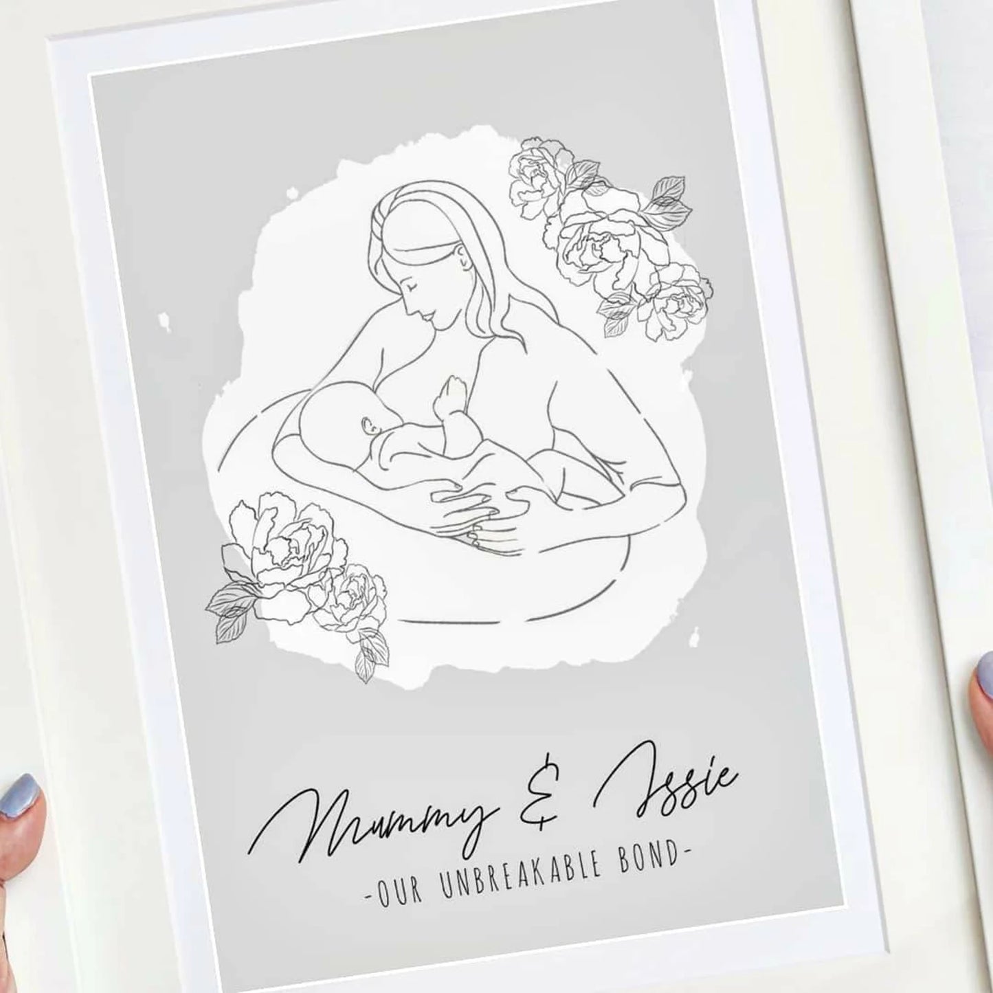 Personalised Breastfeeding Journey Framed Print