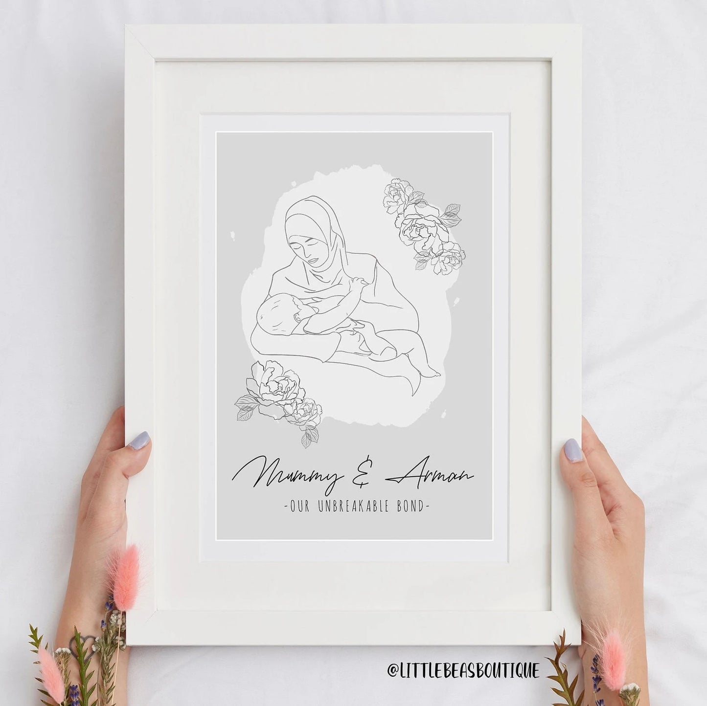 Personalised Breastfeeding Journey Framed Print