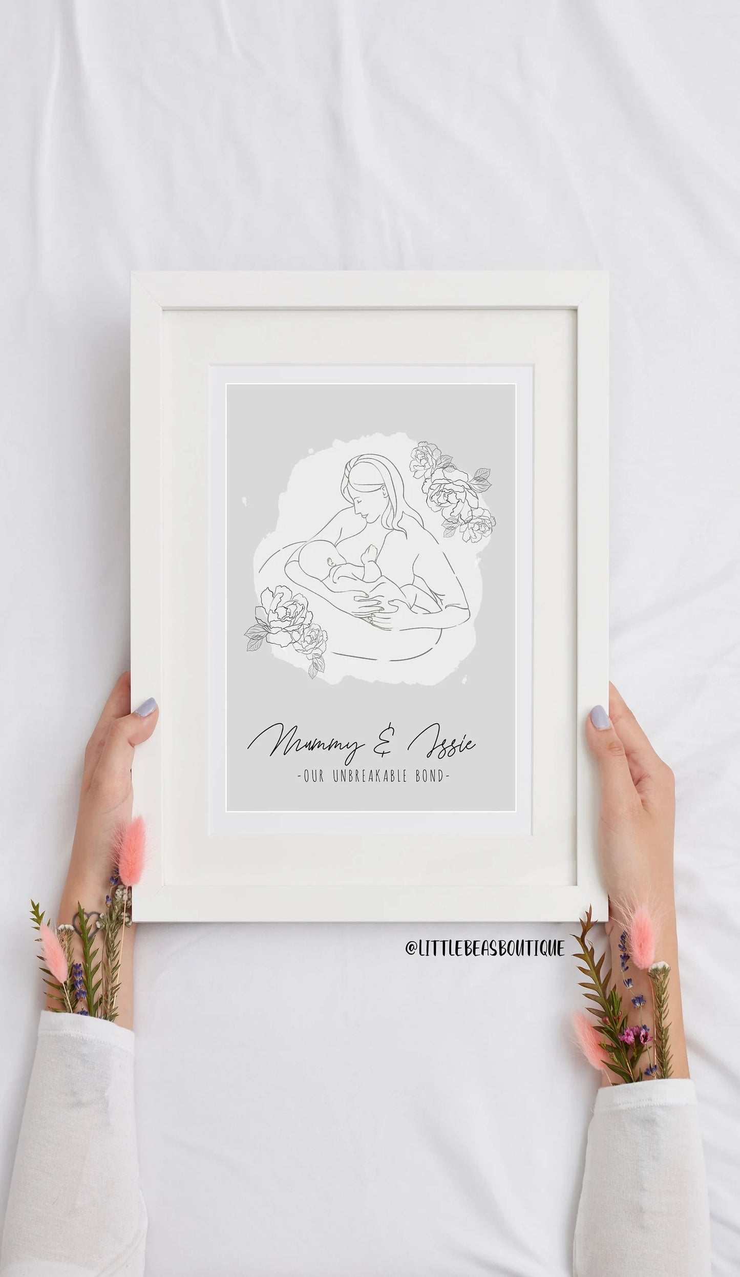 Personalised Breastfeeding Journey Framed Print