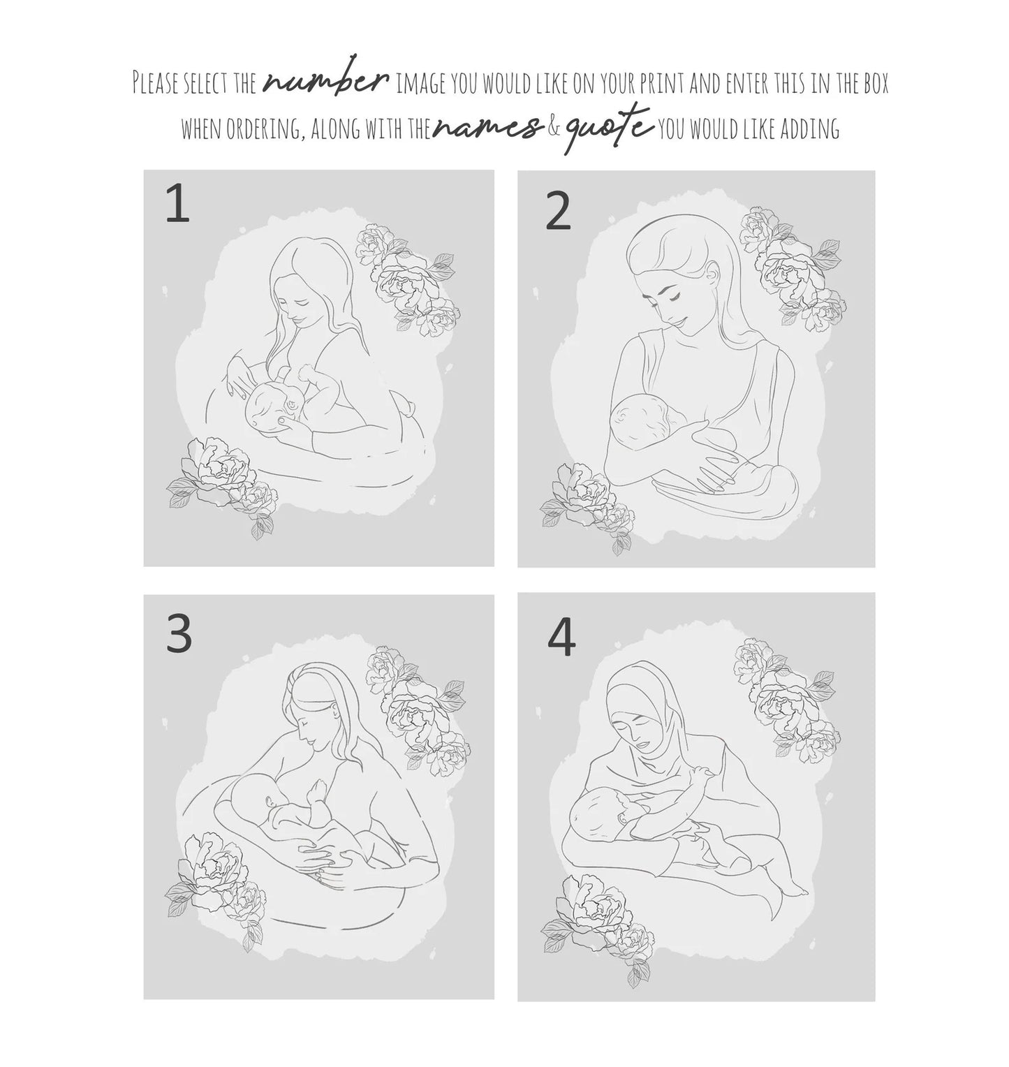 Personalised Breastfeeding Journey Framed Print