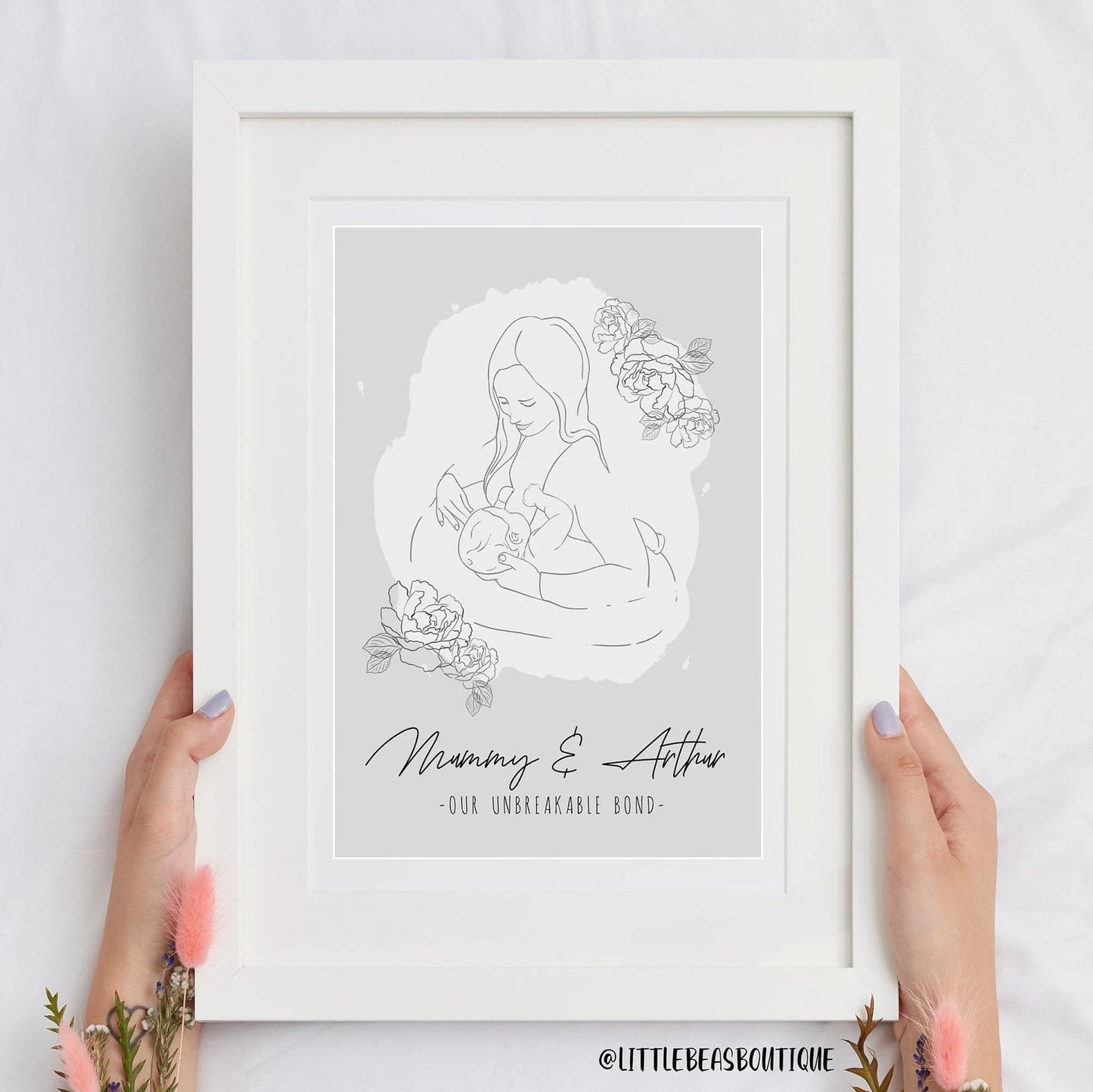 Personalised Breastfeeding Journey Framed Print