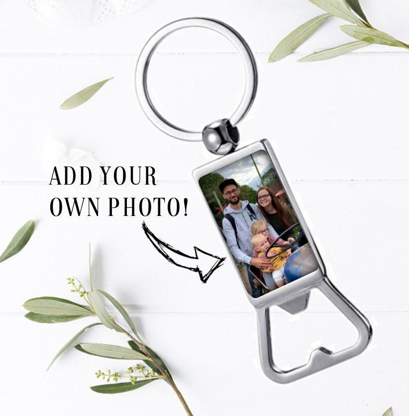 PERSONALISED BOTTLE OPENER Keyring, Best Man Gift, Best Man Keyring, Gift for Groomsman, Photo Bottle Opener, Photo Keyring