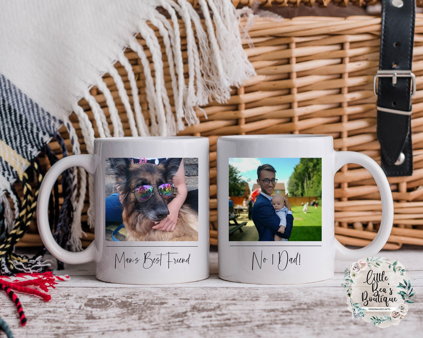 Father's Day Customised Photo and Message Mug, Gift for Daddy, Gift for him from Kids, Gift for Grandad, Gift for Him, Photo Mug Gifts