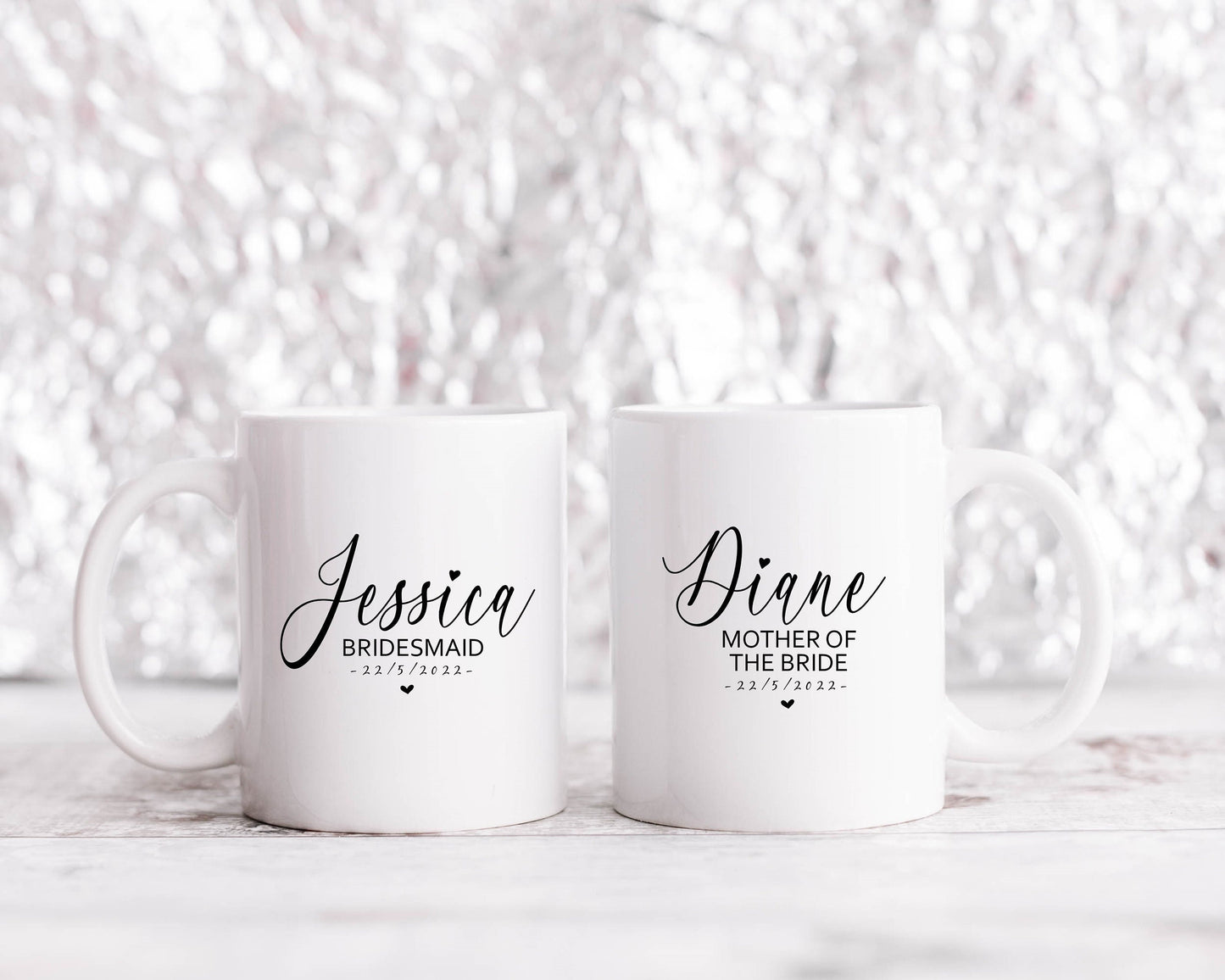 Matching Wedding Party Gift Mugs | Bridesmaid Mugs, Hen Party Gifts, Wedding Gift Bags, Wedding Favours for Mother of Bride, Wedding Gifts