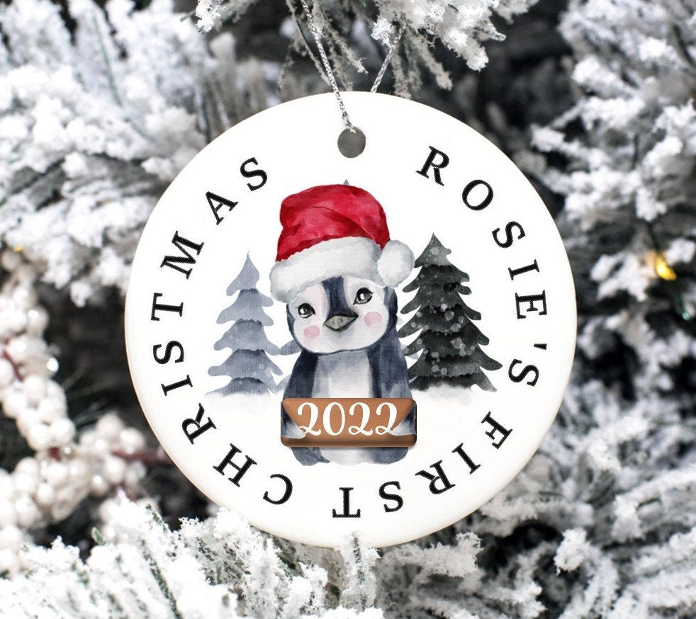 PERSONALISED BABY'S FIRST Christmas Bauble, Baby's 1st Christmas Bauble, Christmas Tree Ornament for Baby, Baby's First Christmas Gift