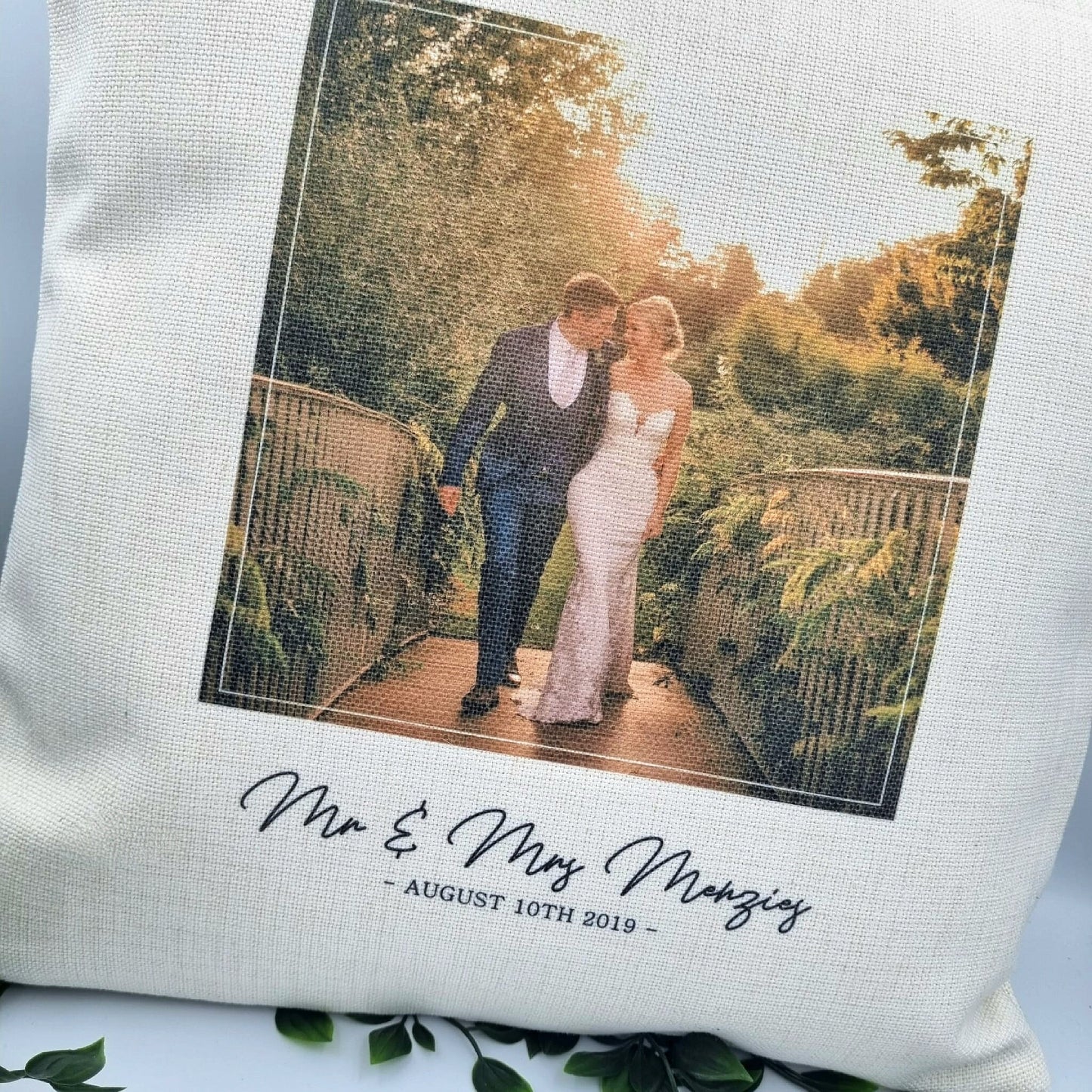 PHOTO CUSHION COVER With Picture and Wording, Customised Cushion, Wedding Gift Anniversary Gift, Birthday Gift for Mum Grandma
