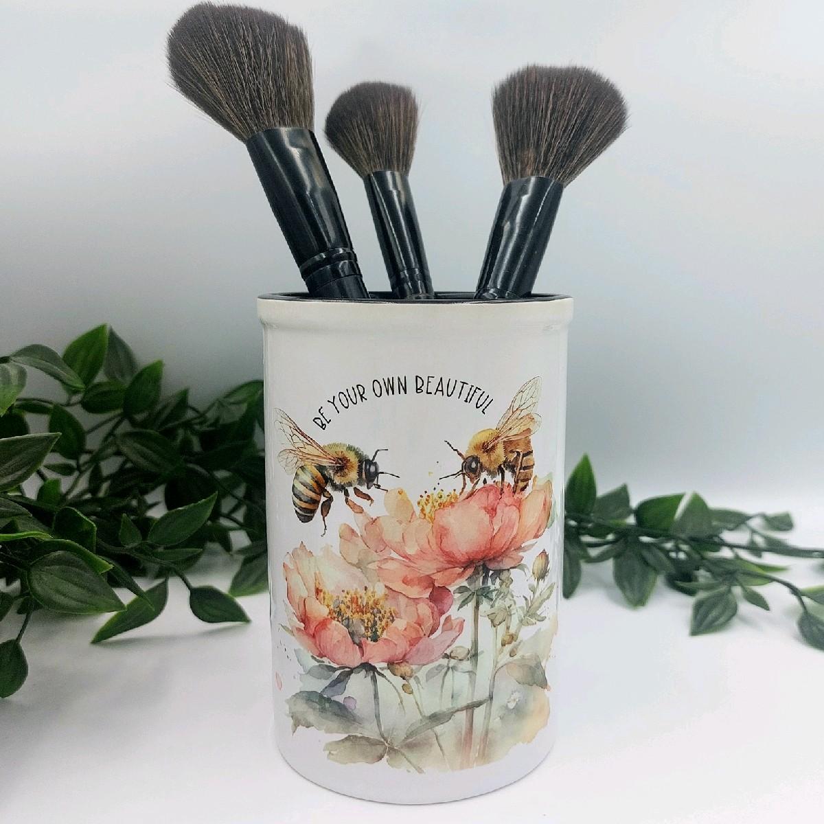 Floral Animal Collection Make Up Brush Pot / Pencil Pot - Choose your Animal Makeup Cosmetic