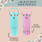 Customised 30oz Leakproof Pastel Tumbler Bottle With Handle & Straw- Drinks Water Bottle Hot Cold Drinks, Coffee Tea Travel Cup Drinkware Insulated Flasks Lid Metal Stainless Steel Mug Water Bottles Portable (Copy)