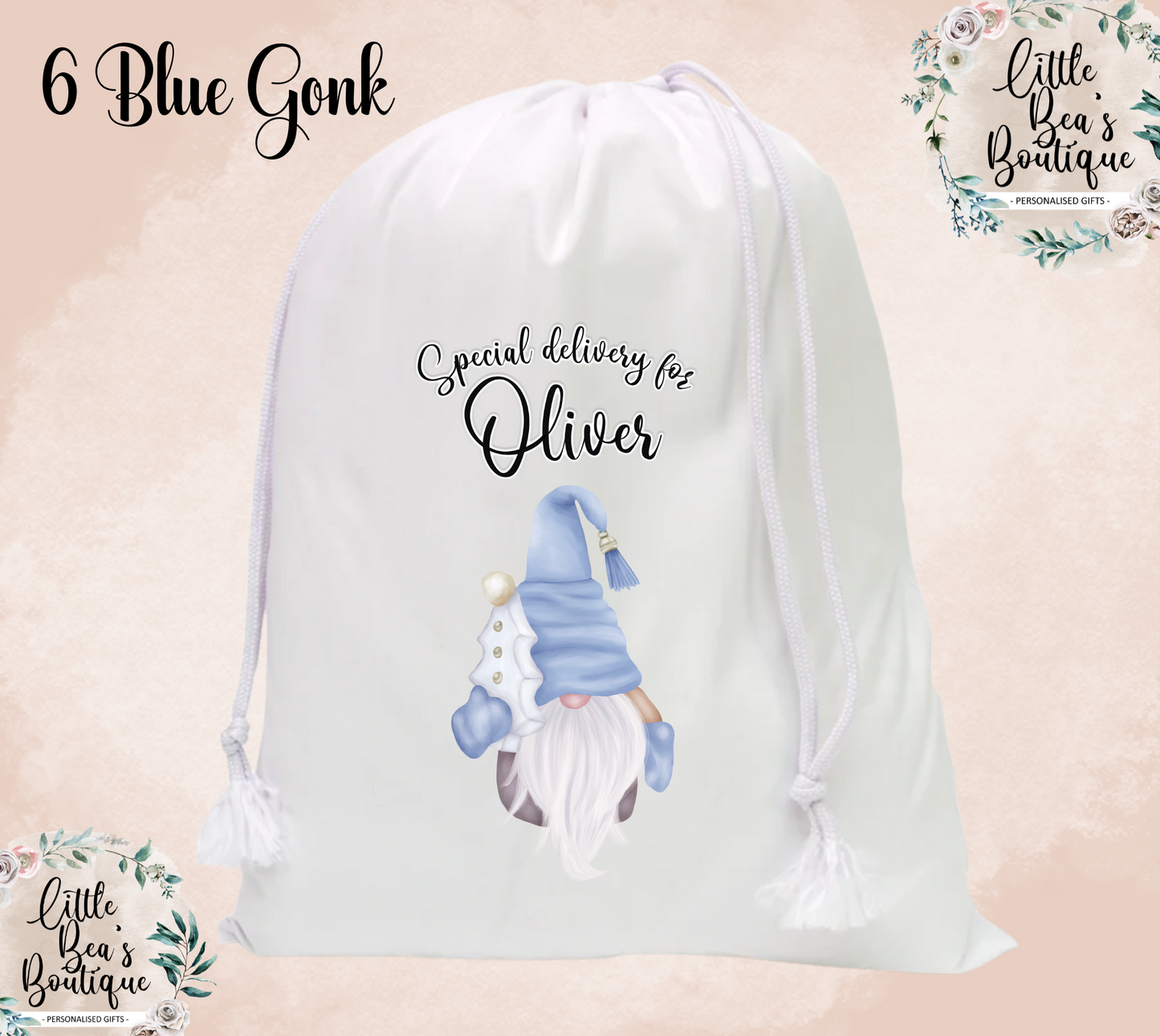 Personalised Large White Christmas Santa Sack