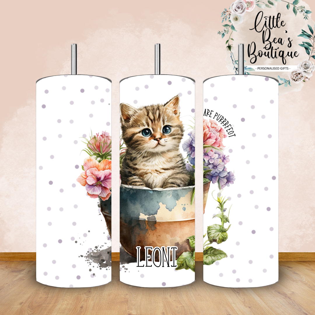 Floral Animals Collection Tumbler Hot or Cold Drinks Bottle with Straw