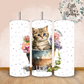 Floral Animals Collection Tumbler Hot or Cold Drinks Bottle with Straw