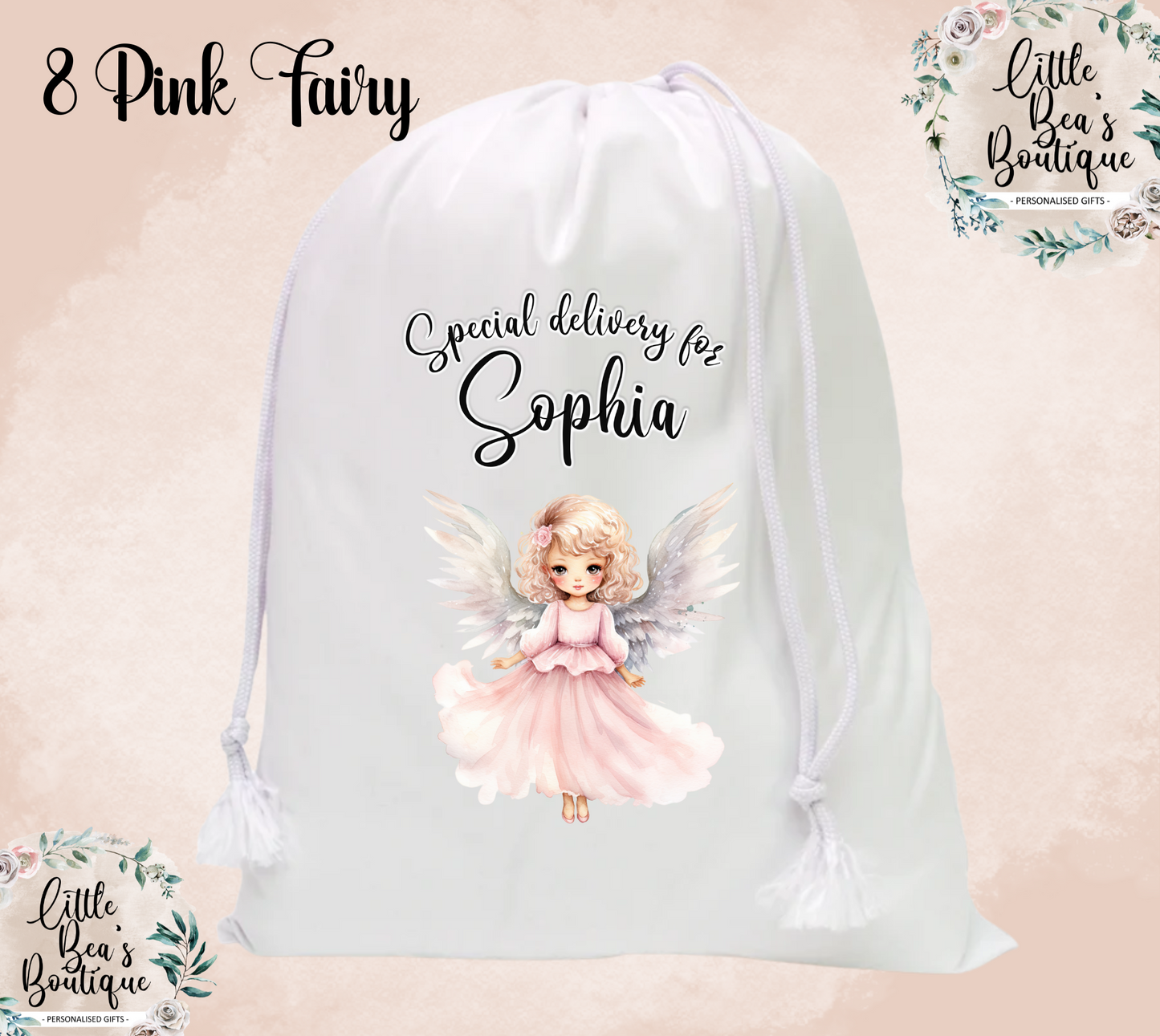 Personalised Large White Christmas Santa Sack