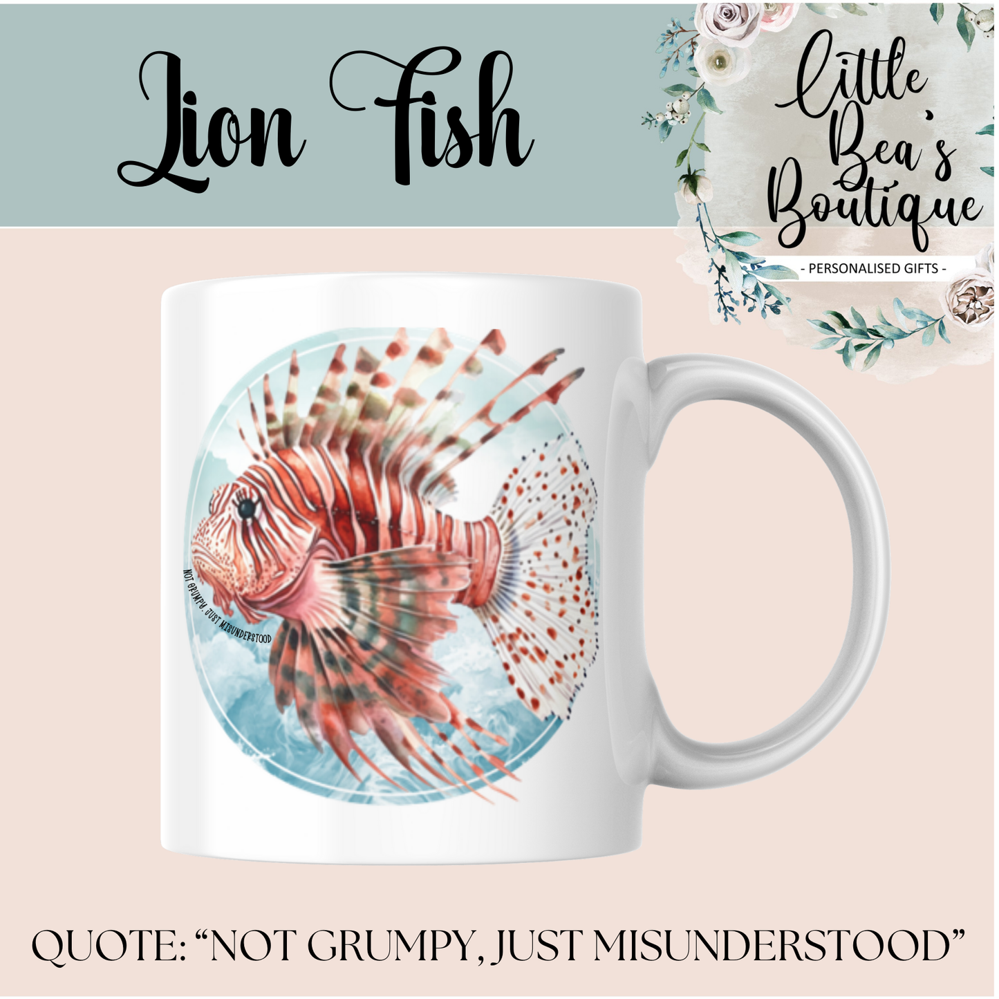 Under The Sea Water Creatures Collection Mug - 4 Sizes Available - Ceramic Drinkware Handled Mug Gift Set 24 Creatures to Choose From - Penguin, Orca Whale, Dolphin, Seahorse, Otter Drinkware