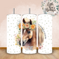 Floral Animals Collection Tumbler Hot or Cold Drinks Bottle with Straw