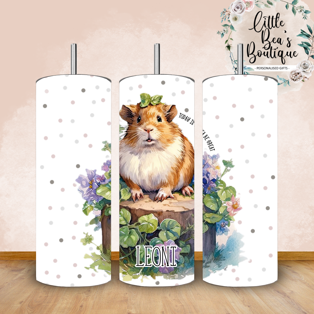 Floral Animals Collection Tumbler Hot or Cold Drinks Bottle with Straw