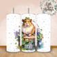 Floral Animals Collection Tumbler Hot or Cold Drinks Bottle with Straw