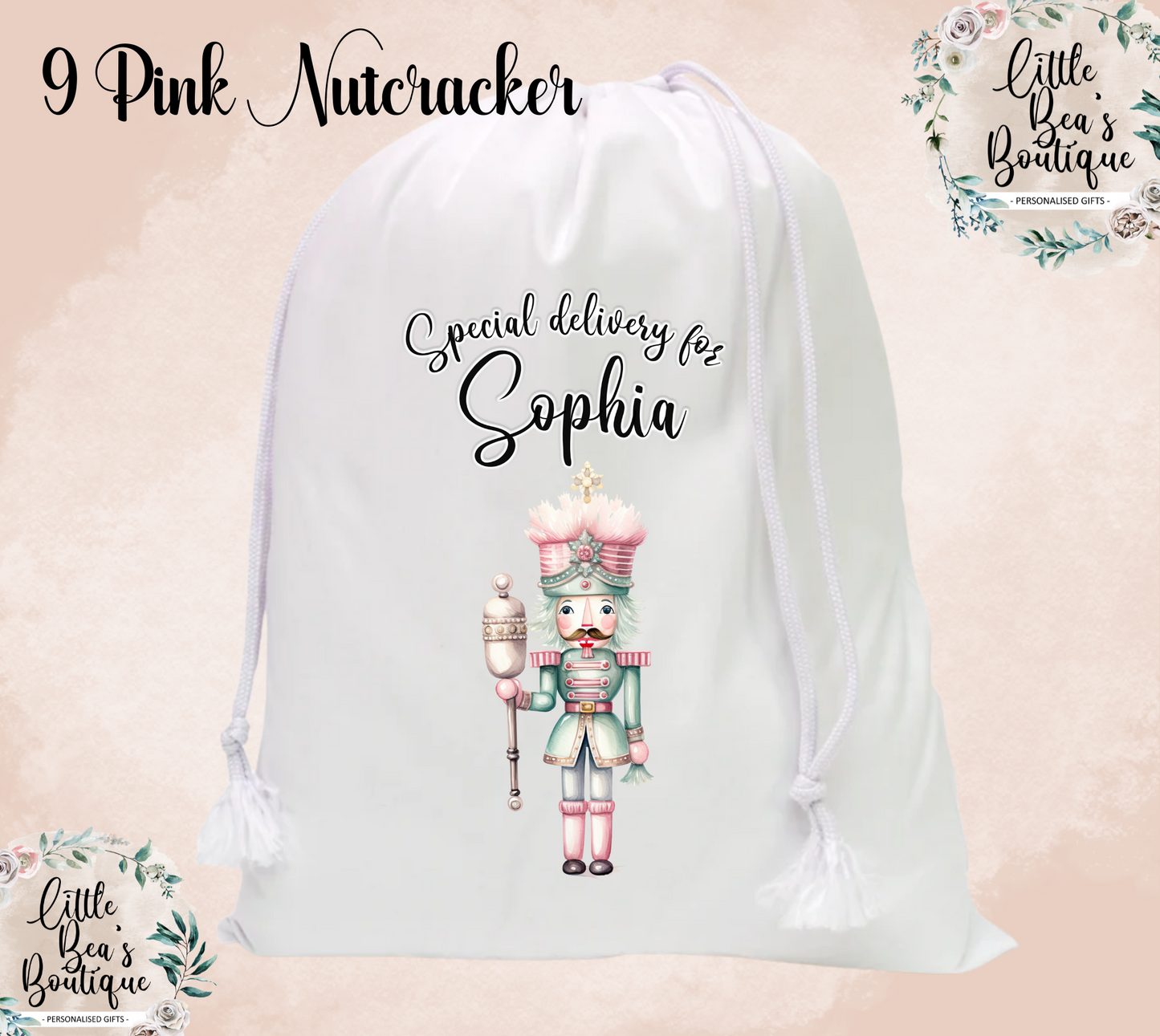 Personalised Large White Christmas Santa Sack