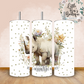 Floral Animals Collection Tumbler Hot or Cold Drinks Bottle with Straw