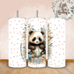 Floral Animals Collection Tumbler Hot or Cold Drinks Bottle with Straw