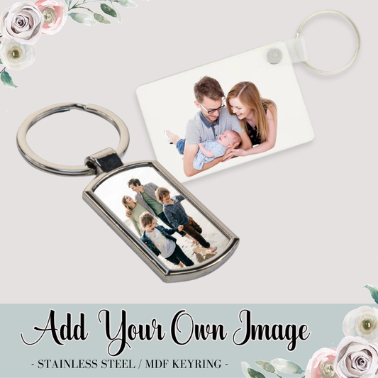 Add Your Own Picture Keyring | Customised Photo Picture Gift