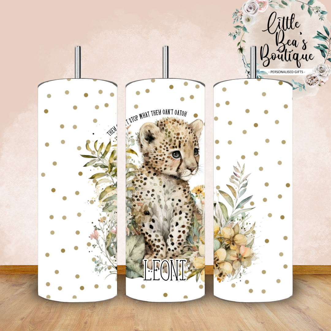 Floral Animals Collection Tumbler Hot or Cold Drinks Bottle with Straw