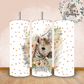 Floral Animals Collection Tumbler Hot or Cold Drinks Bottle with Straw