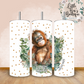 Floral Animals Collection Tumbler Hot or Cold Drinks Bottle with Straw