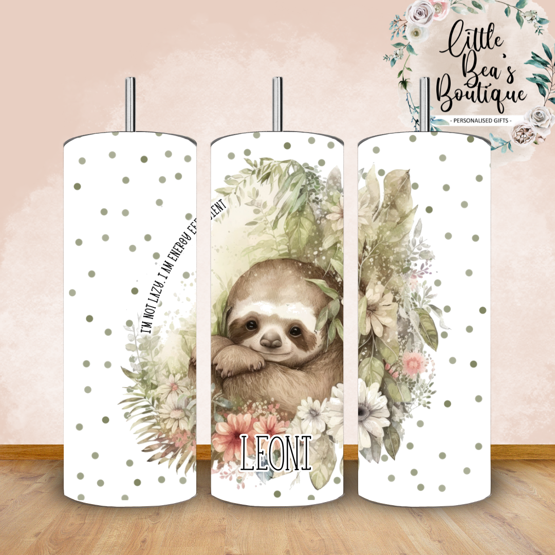 Floral Animals Collection Tumbler Hot or Cold Drinks Bottle with Straw
