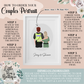 Personalised Couple Portrait Print | Uniform or Non Uniform, A4 A3 Valentines Day Gift for Girlfriend Boyfriend Husband Wife, Firefighter, Paramedic Gift, Police and Nurse Couple Gift