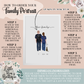 Personalised Family Uniform Portrait Print | Uniform or Non Uniform, A4 A3 Special Family Gift for Mum Dad Girlfriend Boyfriend Husband Wife, Firefighter, Paramedic Gift, Police and Nurse Couple Gift