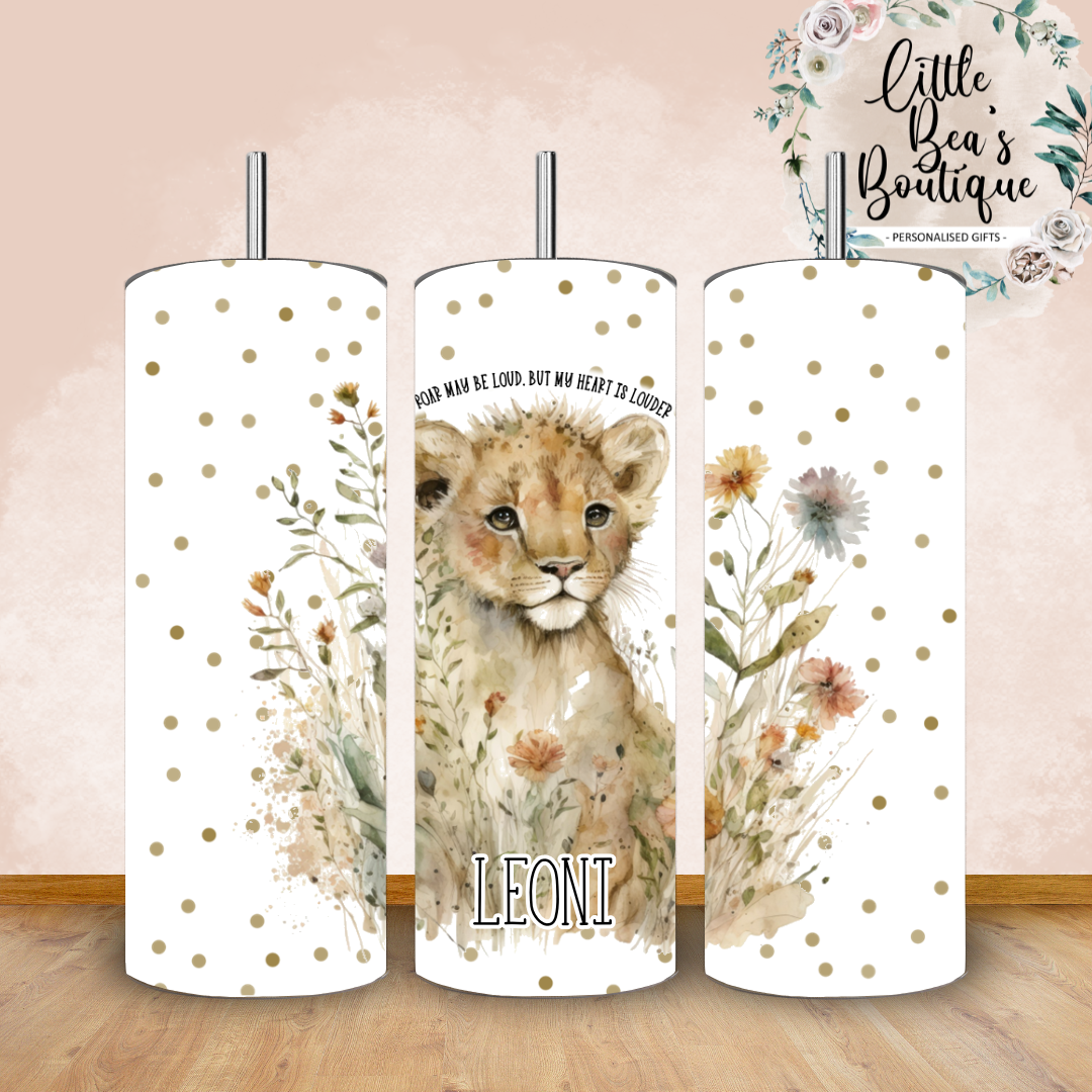 Floral Animals Collection Tumbler Hot or Cold Drinks Bottle with Straw
