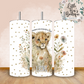 Floral Animals Collection Tumbler Hot or Cold Drinks Bottle with Straw