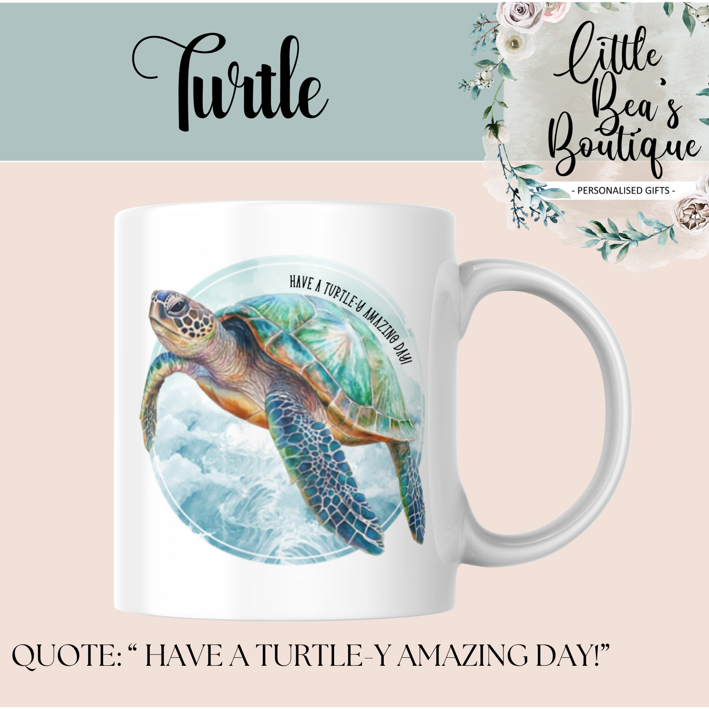 Under The Sea Water Creatures Collection Mug - 4 Sizes Available - Ceramic Drinkware Handled Mug Gift Set 24 Creatures to Choose From - Penguin, Orca Whale, Dolphin, Seahorse, Otter Drinkware