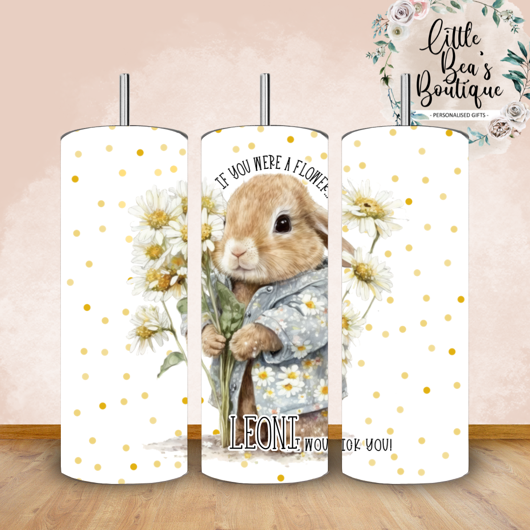 Floral Animals Collection Tumbler Hot or Cold Drinks Bottle with Straw
