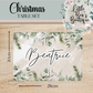 Personalised Christmas Placemat and Coaster Set, Wipeable PU Dinner Set