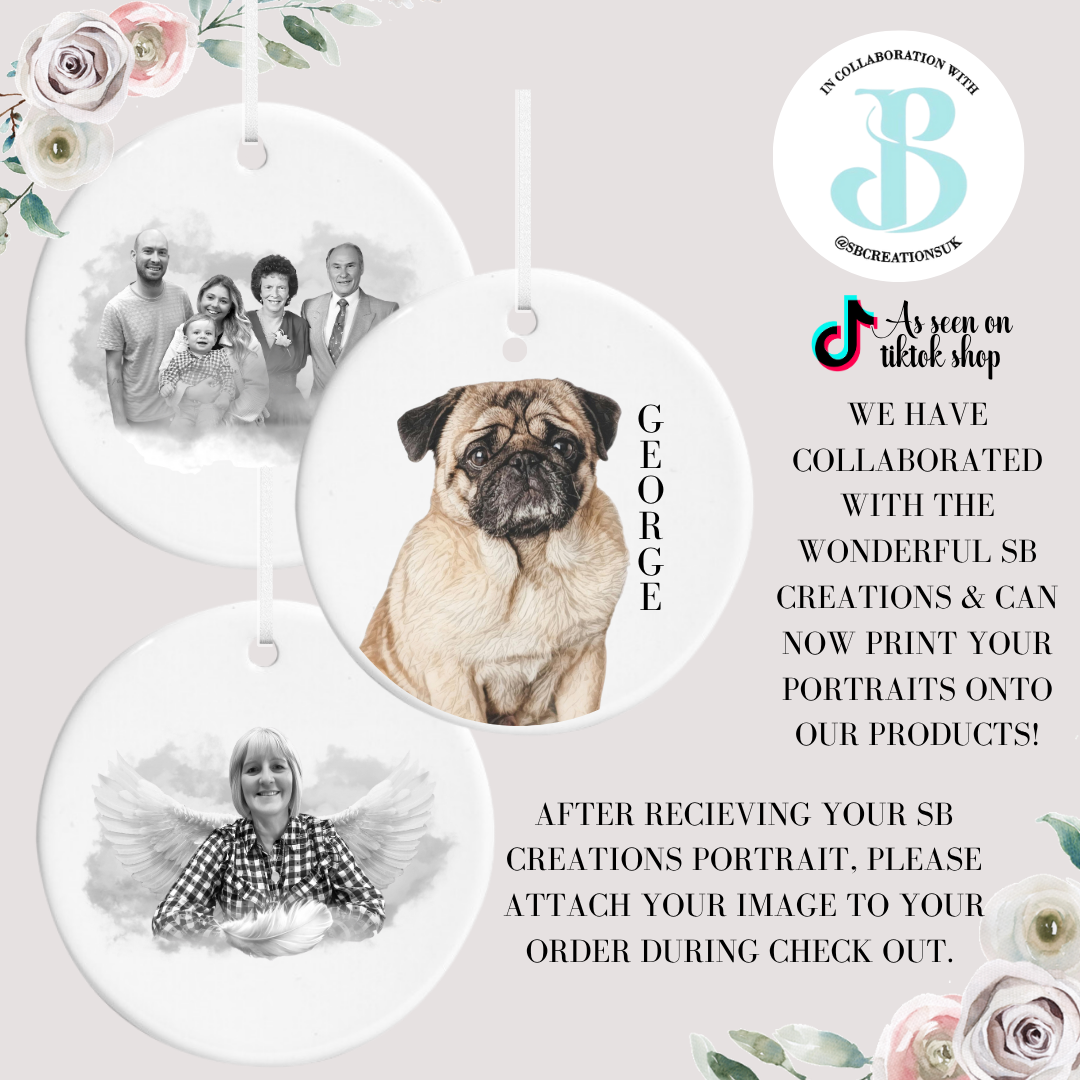 Add Your Own Photo Christmas Bauble | Polymer or Ceramic Customised Photo Picture Hanging Tree Decoration Gift